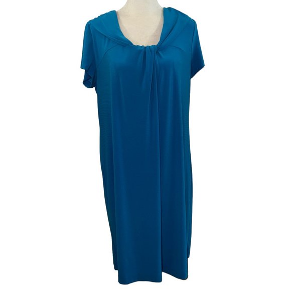 Like New COLDWATER CREAK Bright Blue Pullover Easy-Fit Dress Size Petite… - Picture 1 of 8